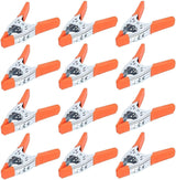 6-inch heavy duty metal spring clamps with orange PVC tips for woodworking, crafting, and home improvement