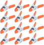 6-inch heavy duty metal spring clamps with orange PVC tips for woodworking, crafting, and home improvement