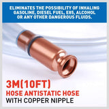 HORUSDY siphon hose pump with antistatic copper head for quick, clean fuel and liquid transfer