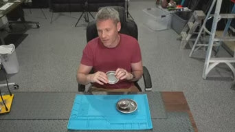 3-piece stainless steel magnetic parts tray set with strong base magnets in 3, 4, and 6 inch sizes